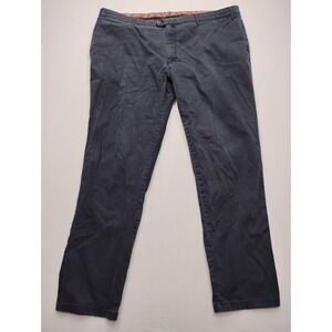 LUIGI MORINI  Textured Chino Pants Mens Size 48x34 Navy Blue